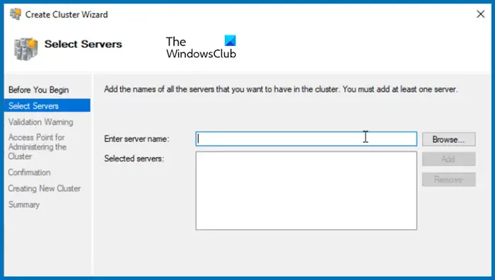 在 Windows Server 中安裝和設定故障轉移集群