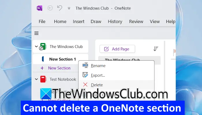 无法删除 OneNote 中的分区；删除的部分不断重新出现