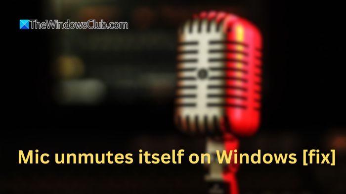 麦克风在 Windows 11 上自行取消静音 [修复]