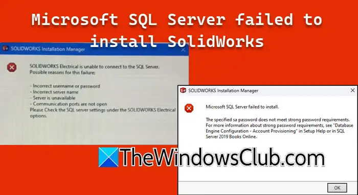 Microsoft SQL Server 无法安装 SolidWorks