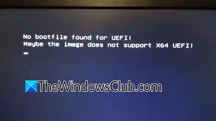 找不到uefi的引導件！也許圖像不支持x64 UEFI