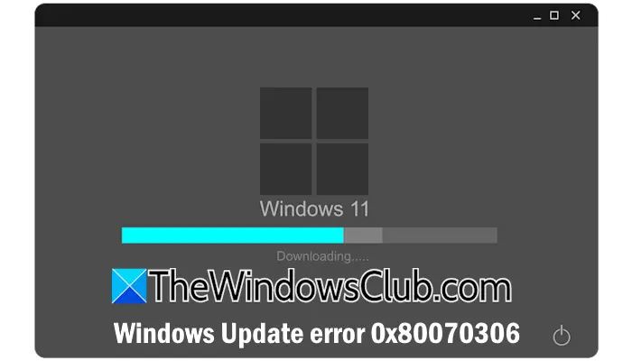 修复0x80070306 Windows更新错误