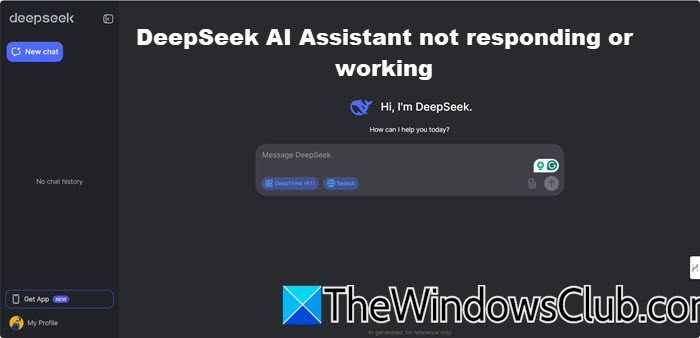 DeepSeek AI助手没有回应或工作