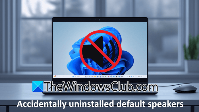 意外卸载Windows 11/10中的默认扬声器