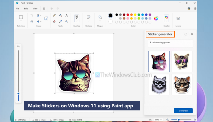 如何使用油漆應用在Windows 11上製作貼紙
