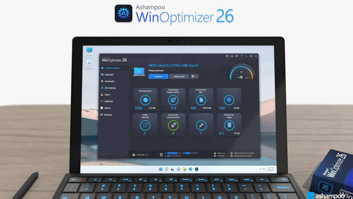 使用许可证密钥（Windows Tune-Up Utility）获取免费的Ashampoo Winoptimizer 26的副本